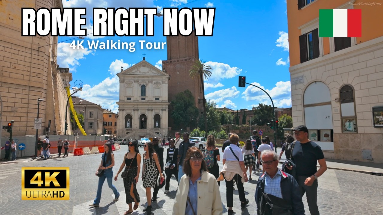 Рим, Италия – Май 2025 | Пешеходный 4K тур с полными субтитрами