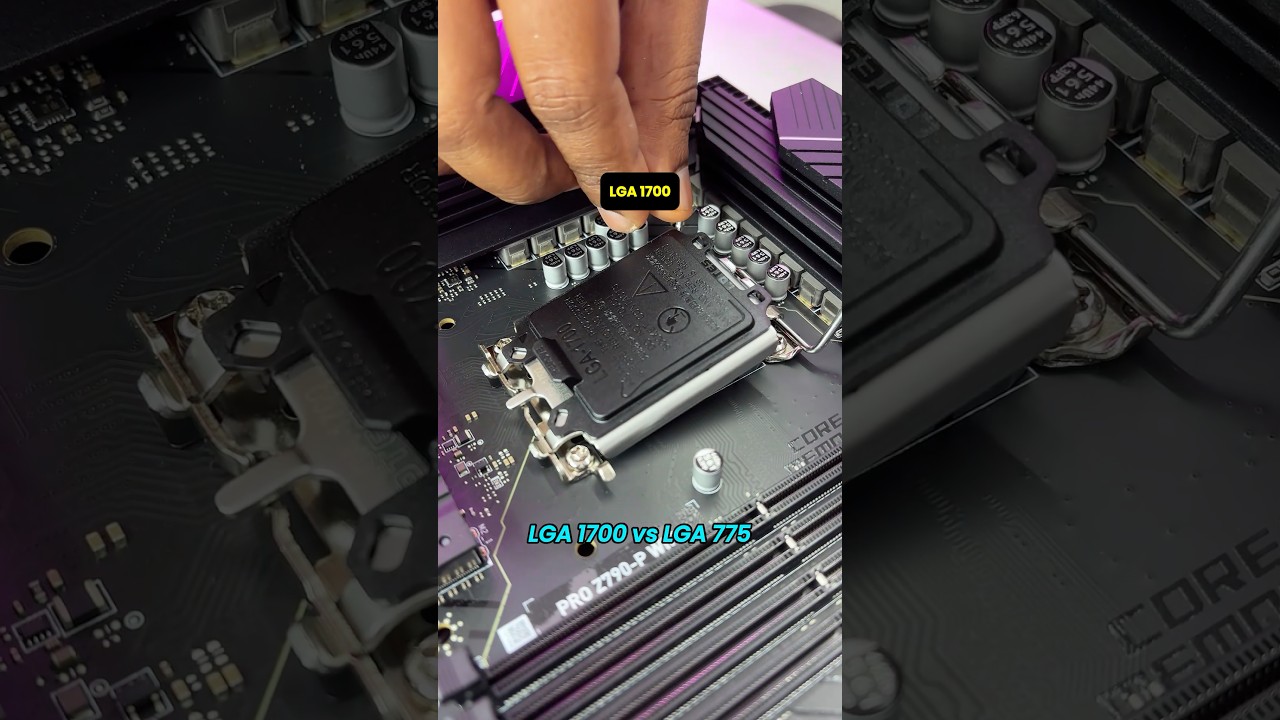 LGA 1700 vs LGA 775 CPU installation #shorts