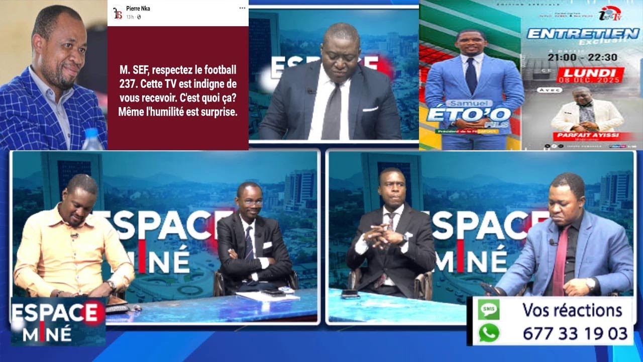 LE JOURNALISTE PIERRE NKA S'ATTAQUE À SAMUEL ETO'O, INFOTV ET PARFAIT AYISSI AU SUJET DE L'ENTRETIEN