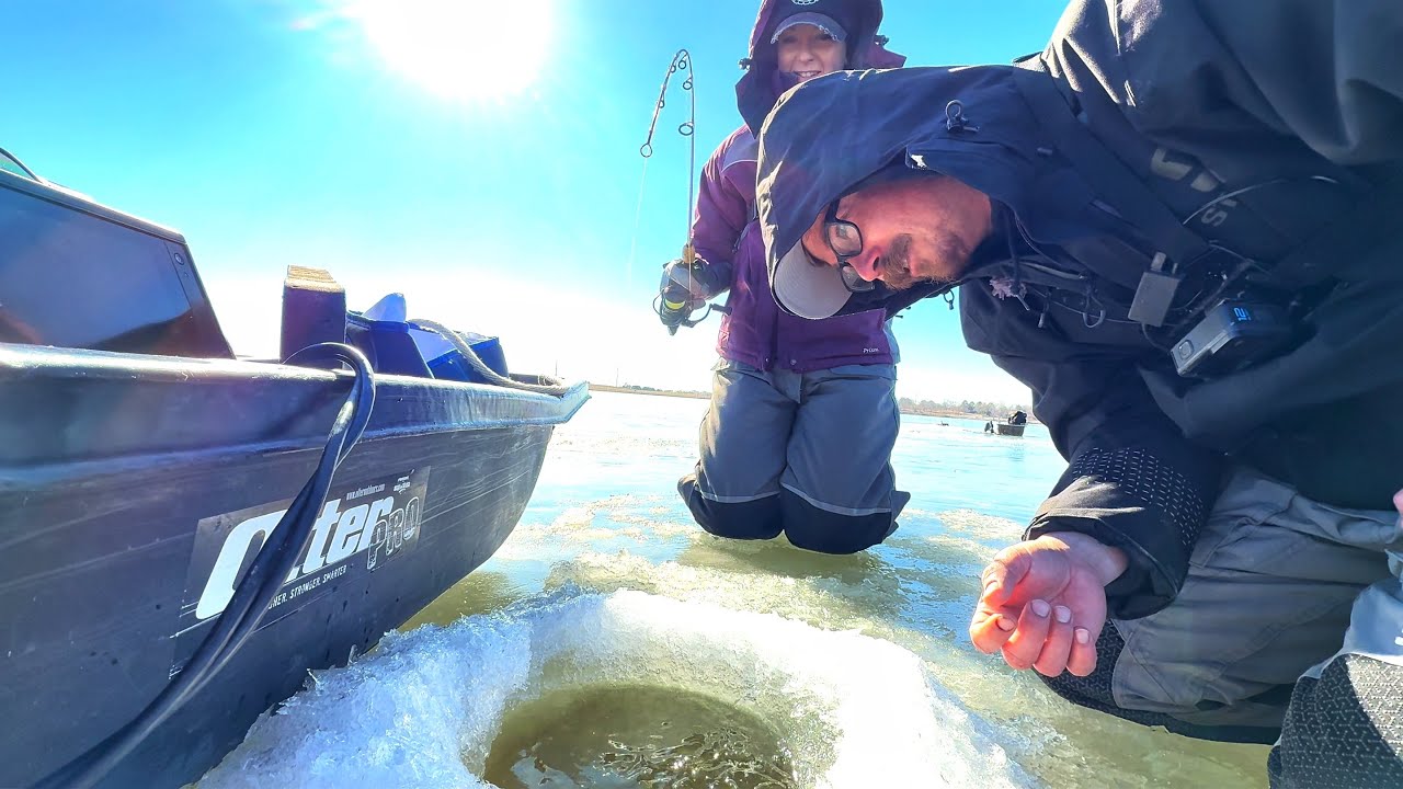 First Time Catching One Of These Through The Ice!! (BEAST)