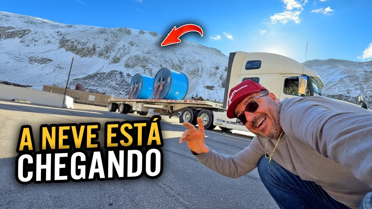 MEU CAMINHÃO TA LENTO 😰😨 PERIGO NA SERRA DO COLORADO ‼️ ⚠️ CHEGUEI NA NEVE ⛄️