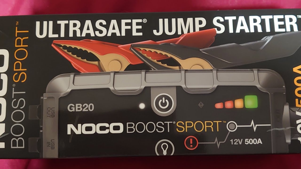Jump starter NOCO GB20 BOOST SPORT ULTRASAFE. GB 20 12v 500A