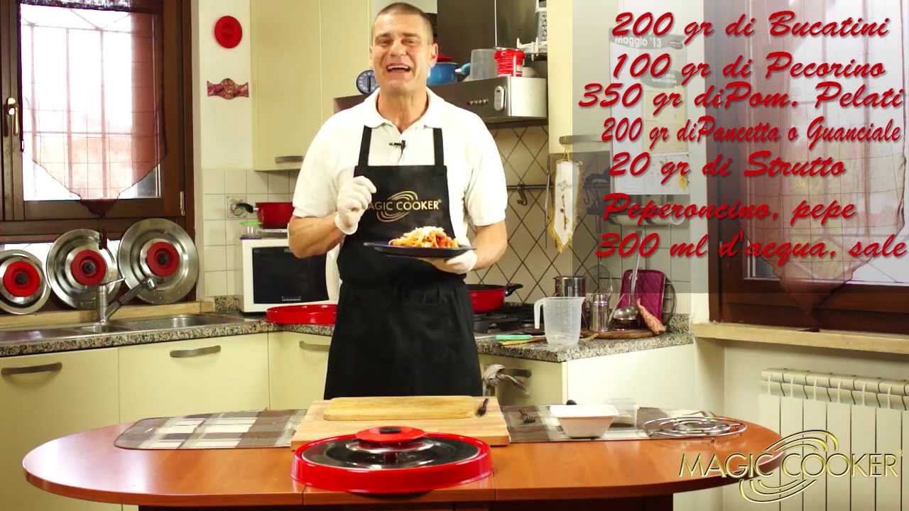 58  Bucatini all'Amatriciana cucinati da Dario con il coperchio magico