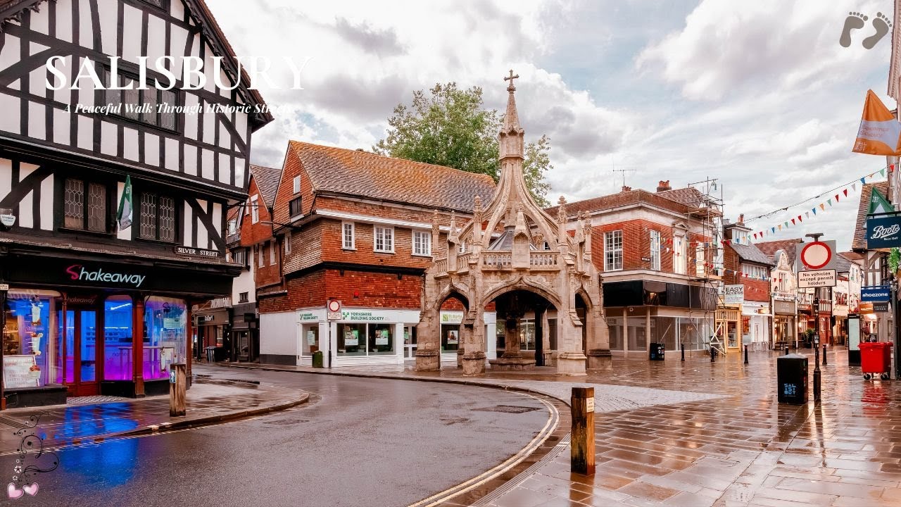SALISBURY, England | A Calm & Cinematic Walk Through a Beautiful Historic City (4K, No Talking)