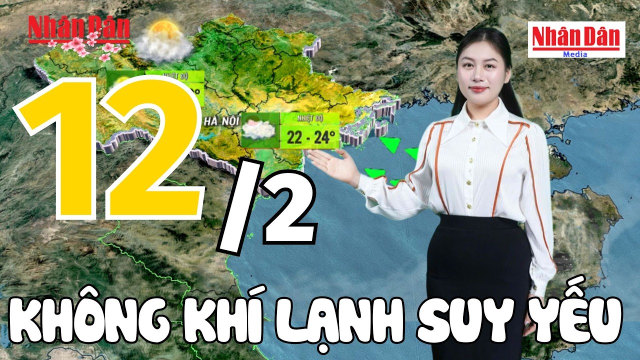 Dự báo thời tiết tối nay và ngày mai 12/2 | Dự báo thời tiết đêm nay mới nhất | Báo Nhân Dân