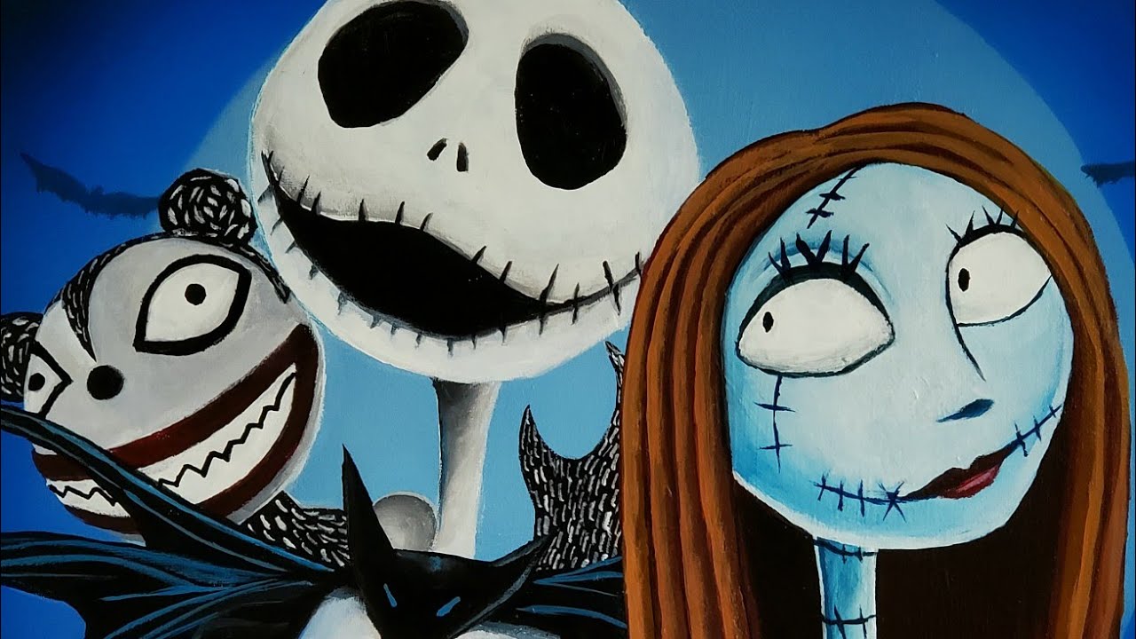 Painting Jack Skellington and Sally