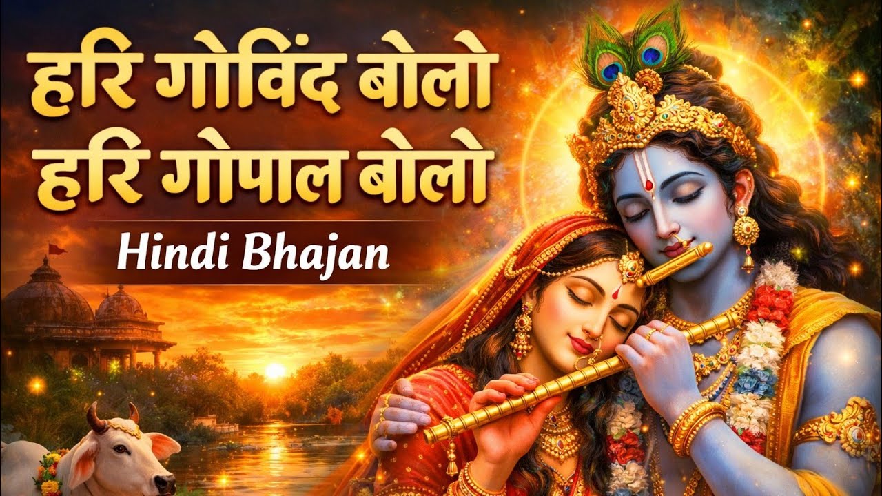 Hari Govind Bolo Hari Gopal Bolo 🙏 Radha Raman Hari Gopal | Peaceful Krishna Bhajan