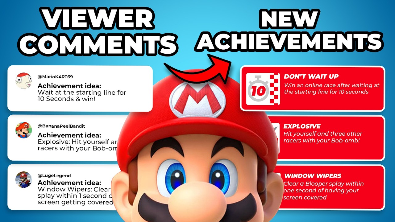 Turning YOUR COMMENTS into Mario Kart Achievements