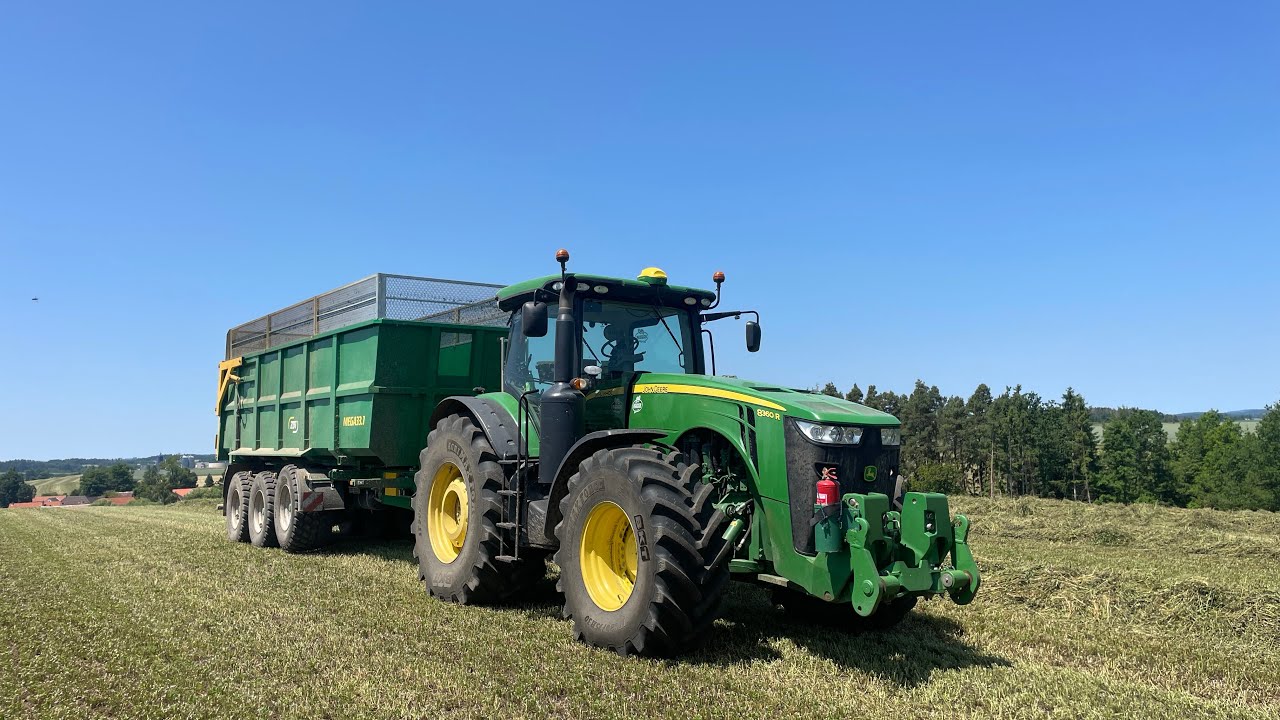 Farm Vlog 12. John Deere 8360r & ZDT MEGA  33.1 Odvoz jetele na senáž