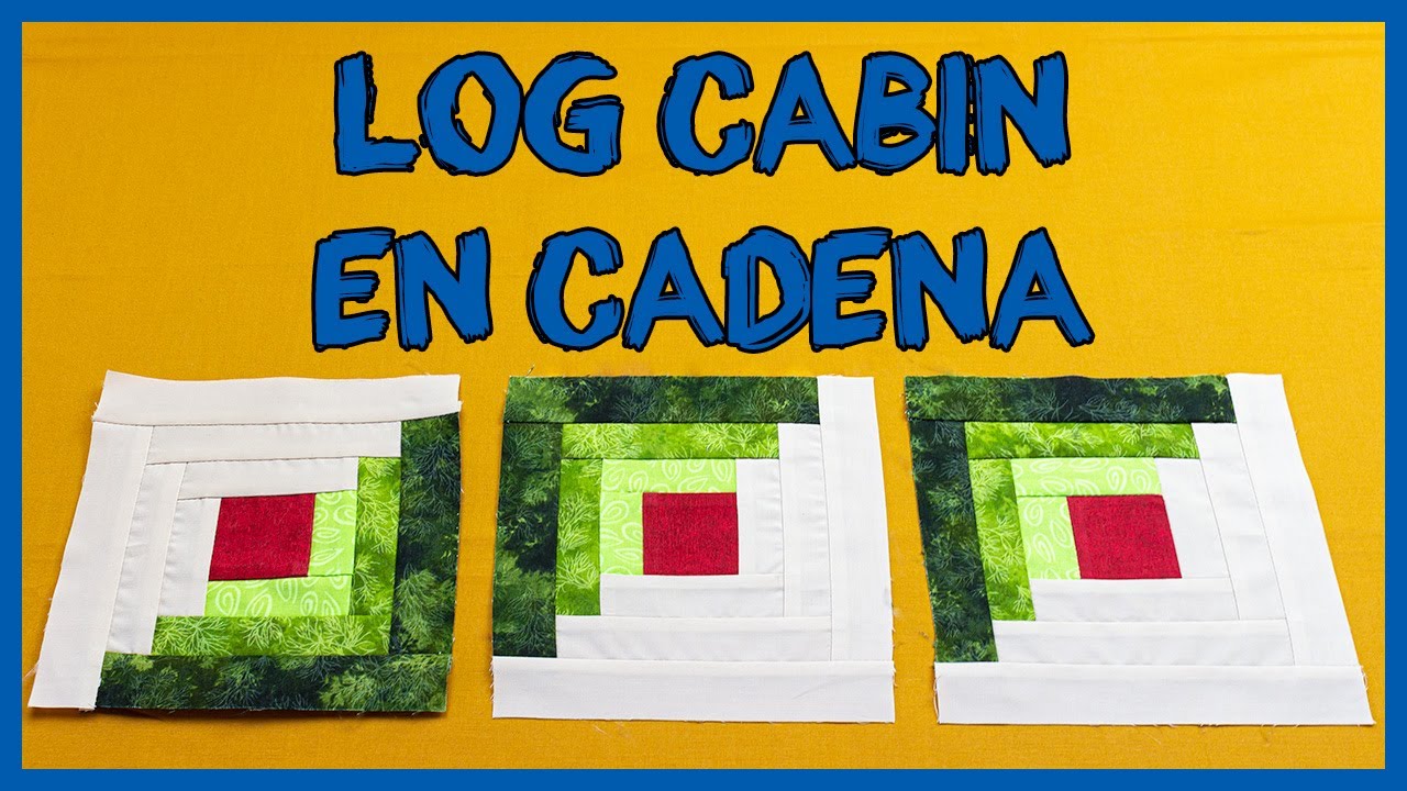 ✅APRENDE Cómo HACER  la Técnica de LOG CABIN en CADENA 🧵// Super FÁCIL y Rápido (Paso a Paso)2/3