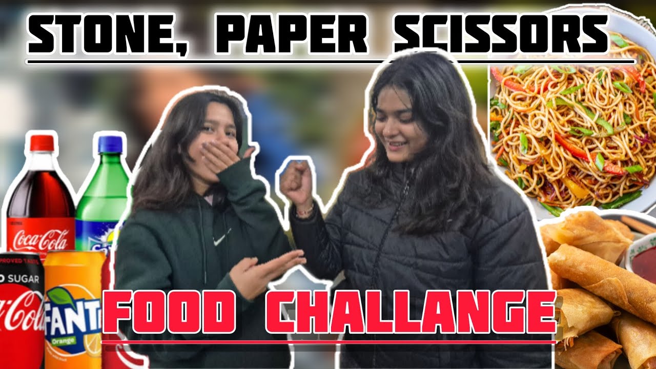 Stone paper scissor eating food challenge😂🔥#foodie#foodvlog