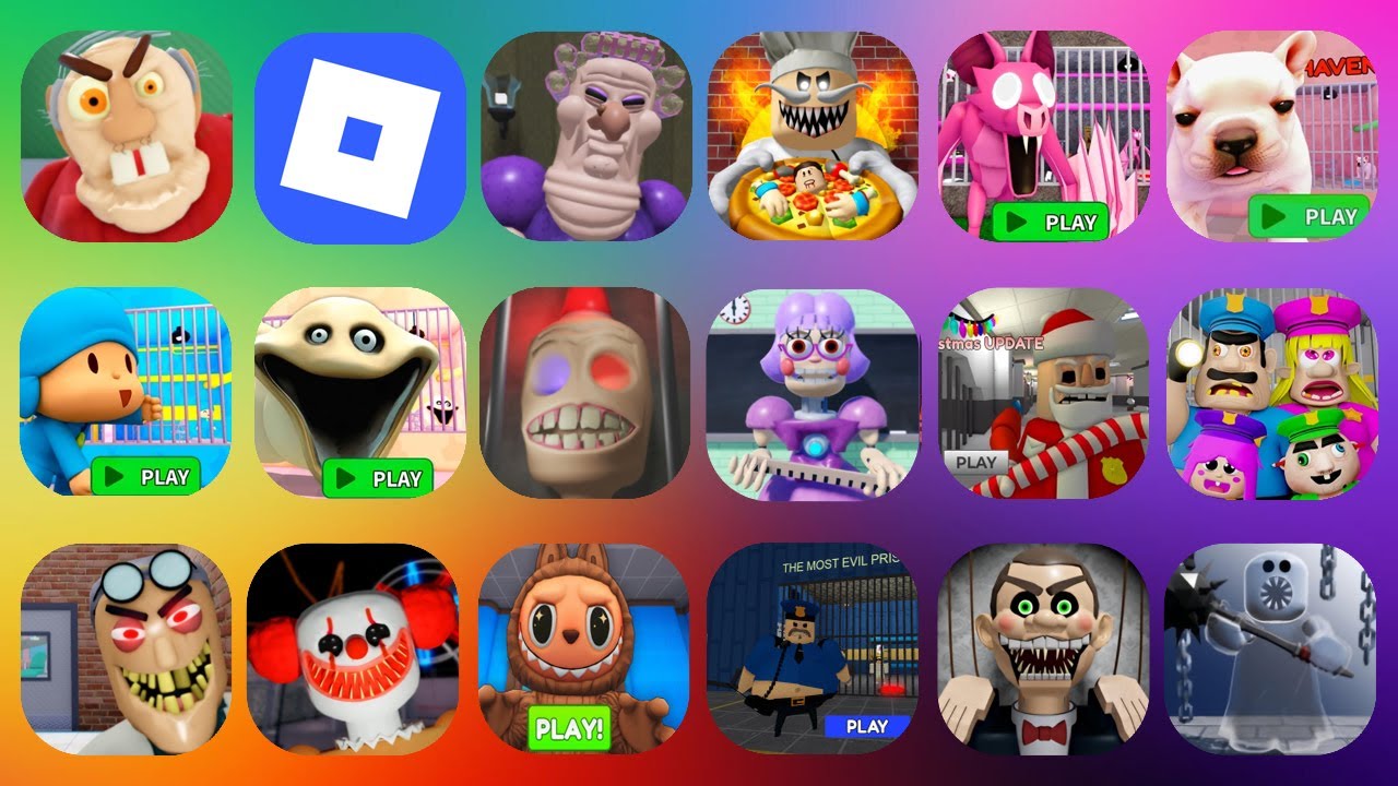 ROBLOX,Baby Bobby Daycare,BARRY'S PRISON RUN,Roblox,EPIC SCHOOL,JUDY'S PRISON RUN,KPOP DEMON HUNTERS