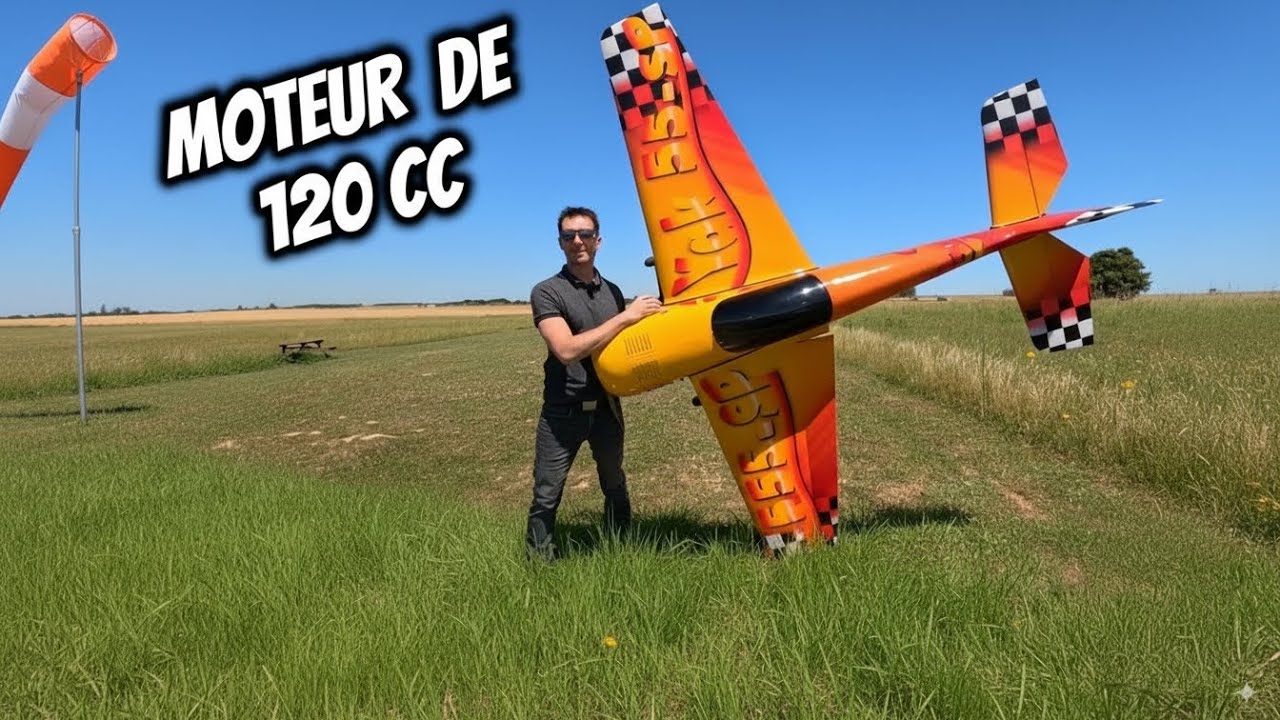 Avion RC de COMPETITION - moteur de 120cc ça MARCHE FORT !!
