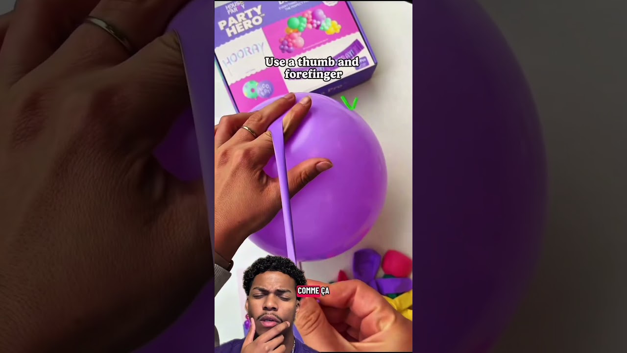 L&rsquo;astuce pour attacher un ballon facilement 😱🎈