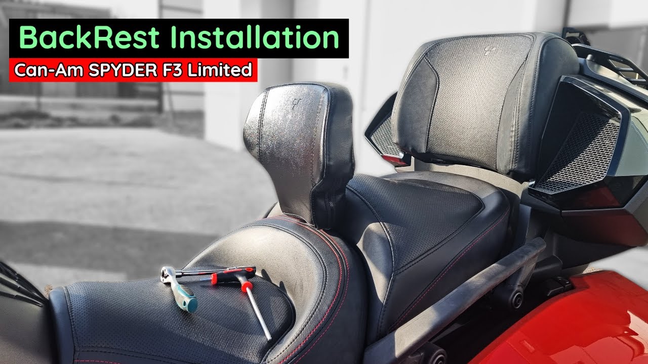Can-Am Spyder F3 Backrest Installation Made Easy with MartinTheVlogger