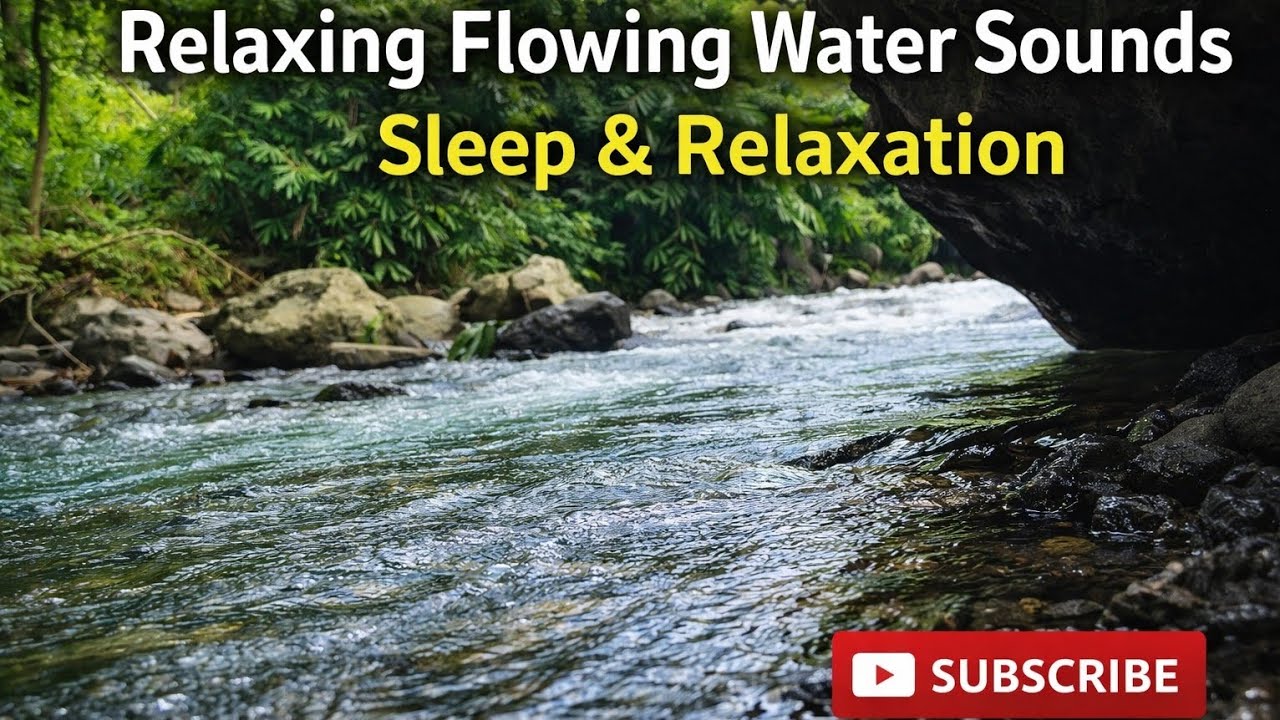 Relaxing Flowing Water Sounds for Sleeping Fast, Meditation & Peaceful Mind