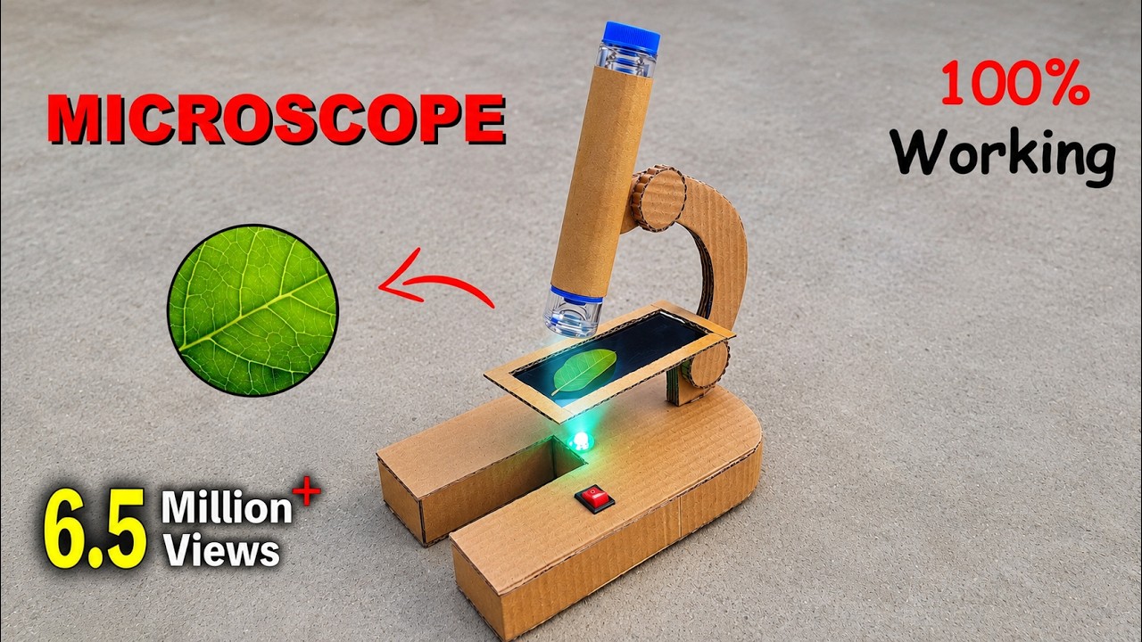 How to make Microscope with cardboard | Science project 2025