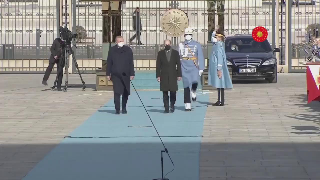 Almanya Federal Cumhuriyeti Şansölyesi Olaf Scholz’u Resmî Karşılama Töreni