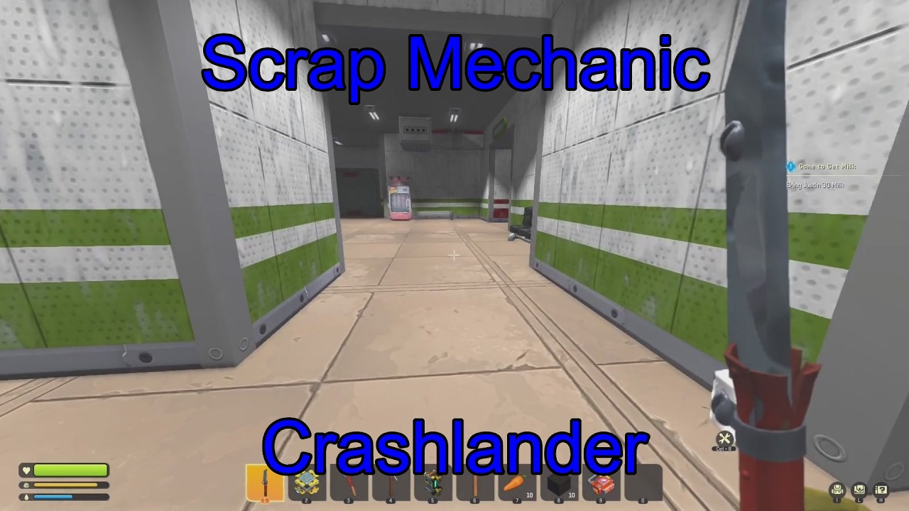 Scrap Mechanic Crashlander Survival: Collecting Milk Resources in Open World Gameplay