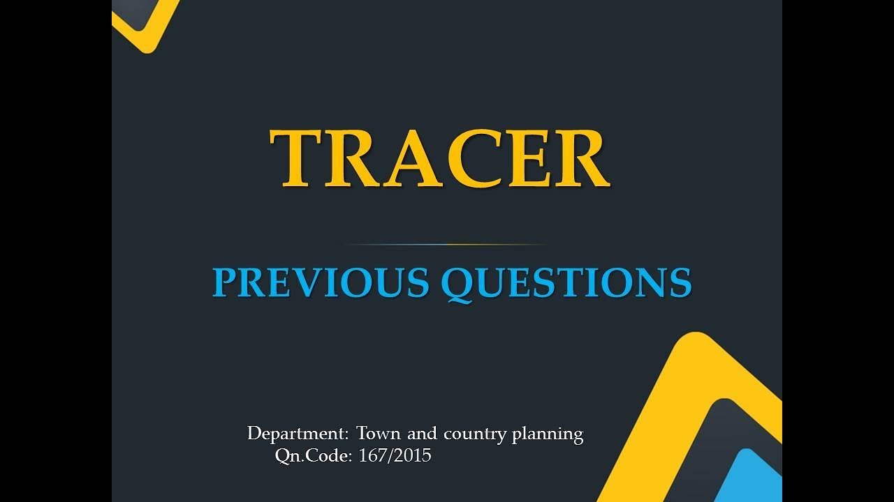 TRACER PREVIOUS QUESTIONS || KERALA PSC || CIVIL ENGINEERING || TOWN AND COUNTRY PLANNING