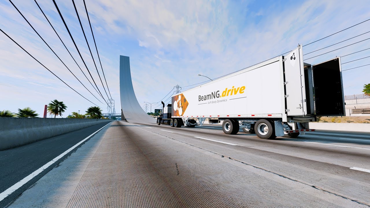 Cars vs Giant Ramp – BeamNG Drive