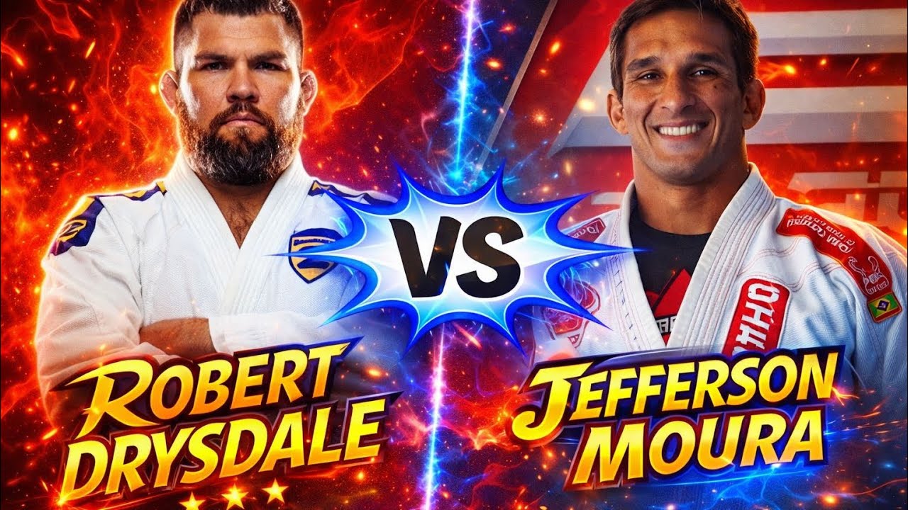 Jeferson Moura (Gracie Barra) vs Robert Drysdale  Jiu Jitsu Match LUTA CASADA