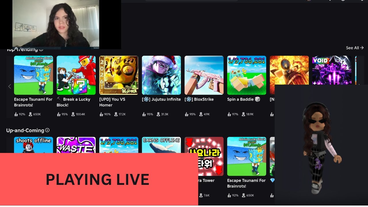PLAYING ROBLOX LIVE