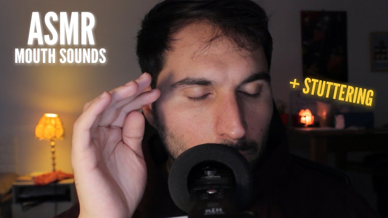 ASMR Ear to Ear Mouth Sounds + Stuttering for SLEEP