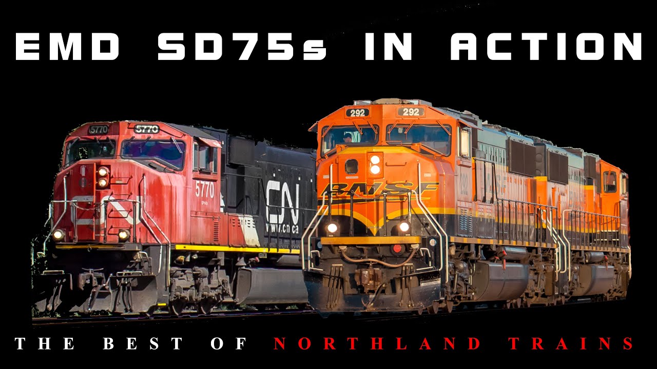EMD SD75s in Action