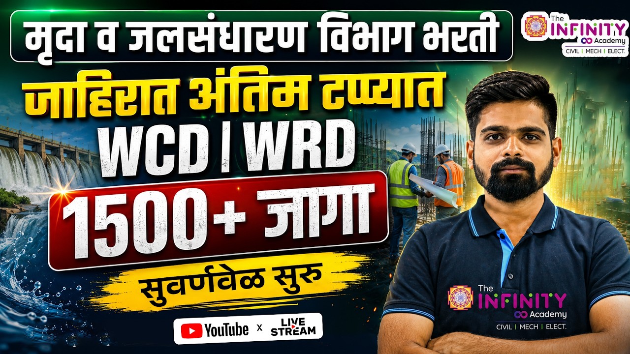 WCD Exam 2026 | जाहिरात अंतिम टप्प्यात | advt coming soon | WCD । WRD 1500+ Vacancy