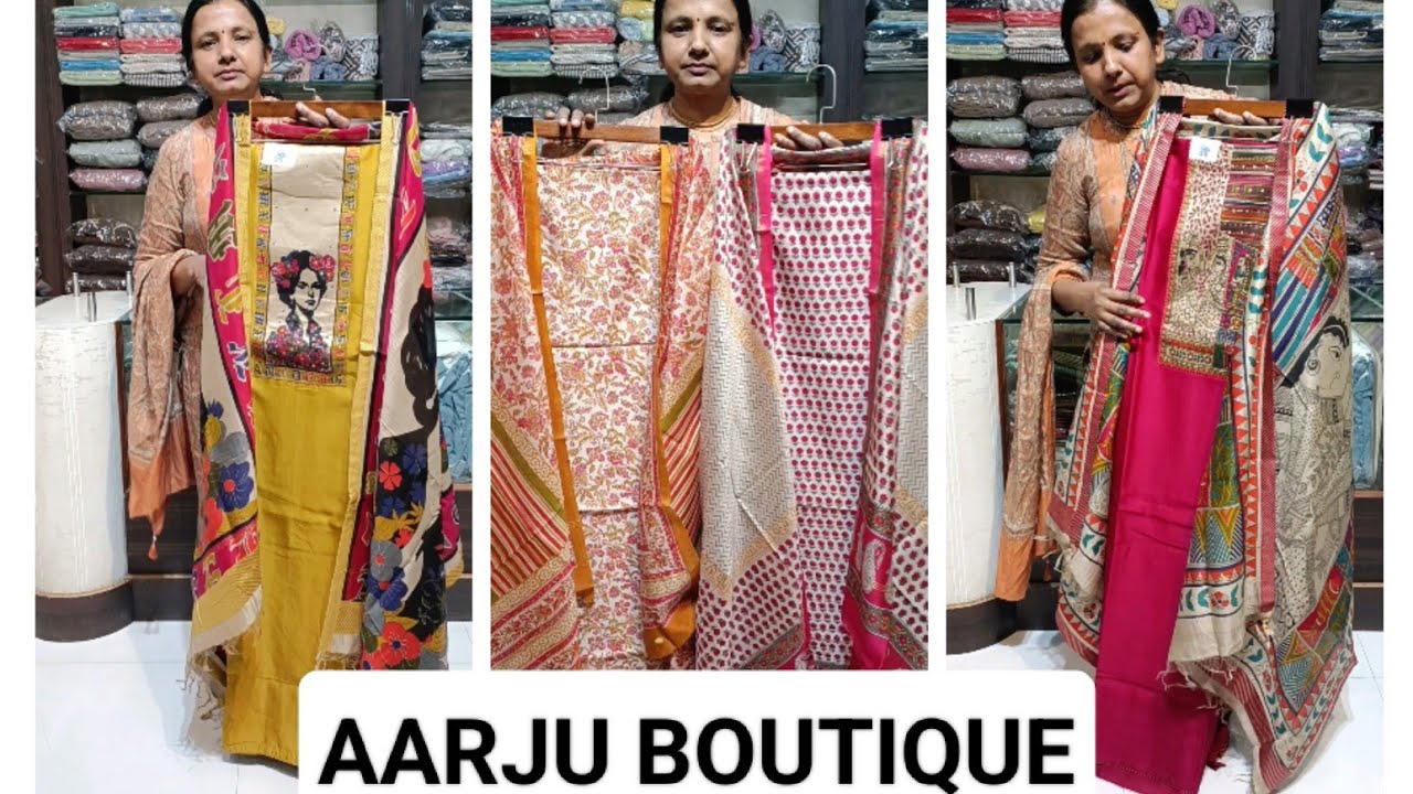 Pure Maheshwari Silk Unstitched Suits Collection | Booking No. 📞9466281915 | @Aarju_Boutique 