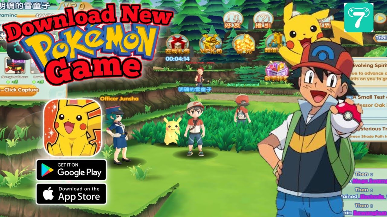 Download New Pokemon Open World Adventures  in mobile (X7 Games) | New Pokemon Game for Android