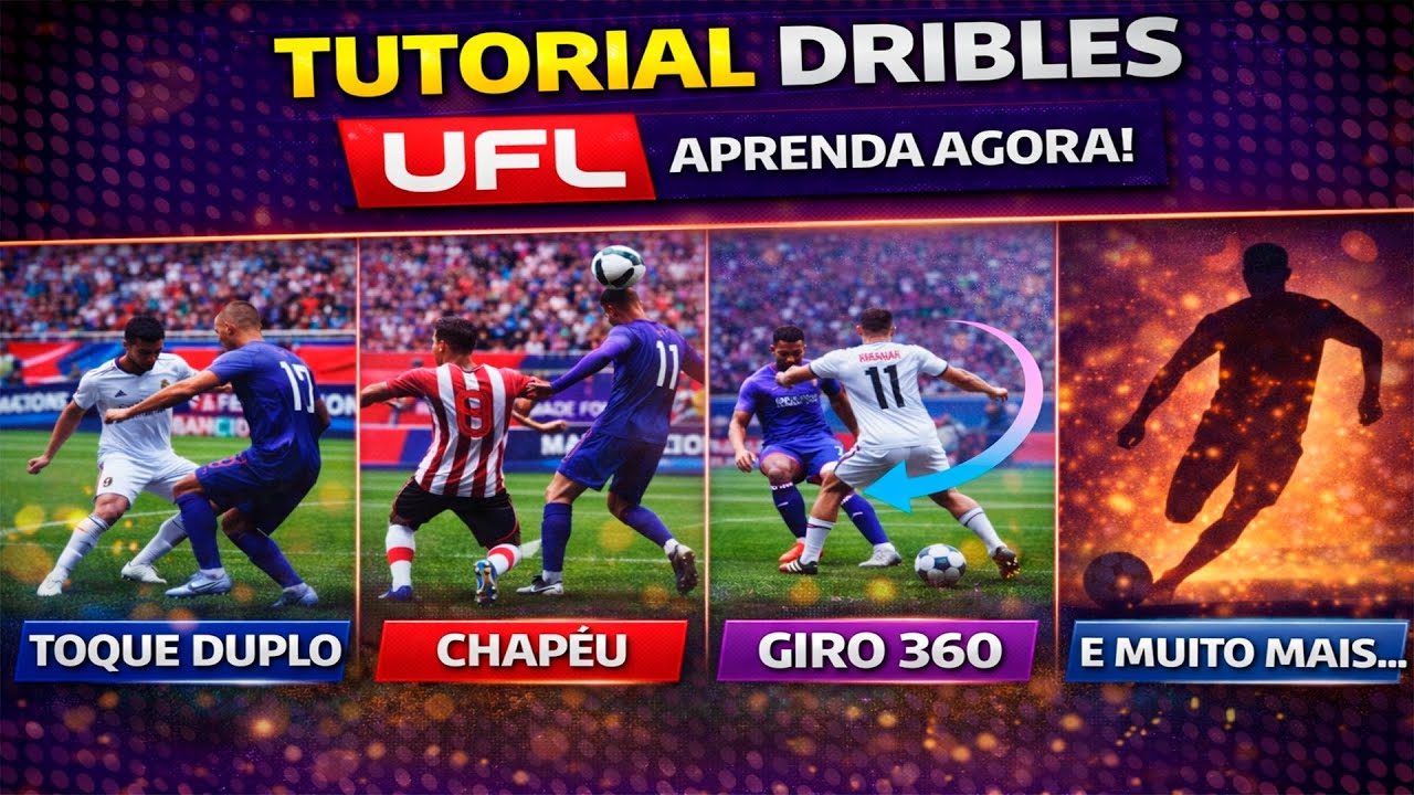 TUTORIAL DRIBLES UFL! TOQUE DUPLO, CHAPÉU, GIRO 360 E MUITO MAIS