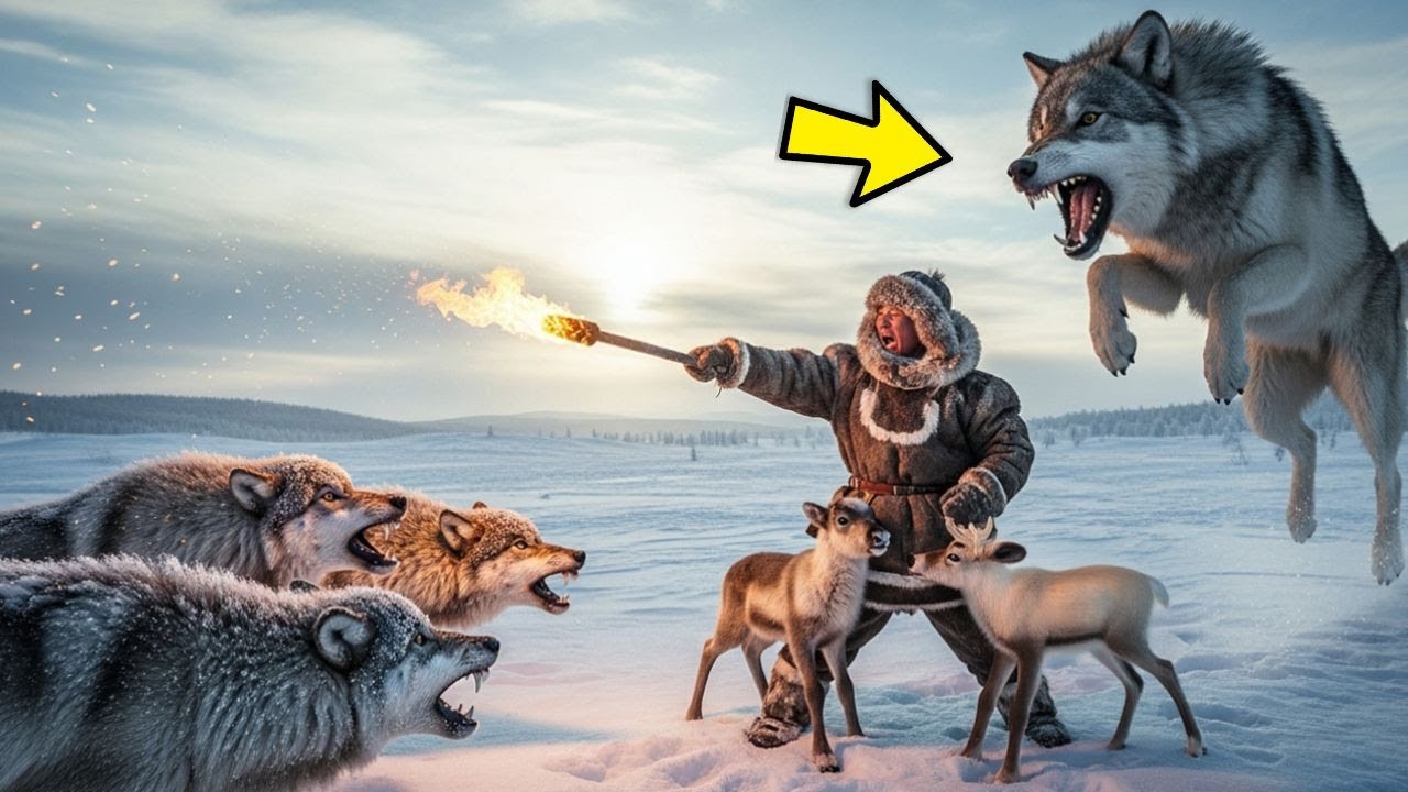 TAUBER JAKUTISCHER JÄGER stellt sich 700 WÖLFEN im Schnee bei –71°C, um RENTIERKÄLBER zu RETTEN...