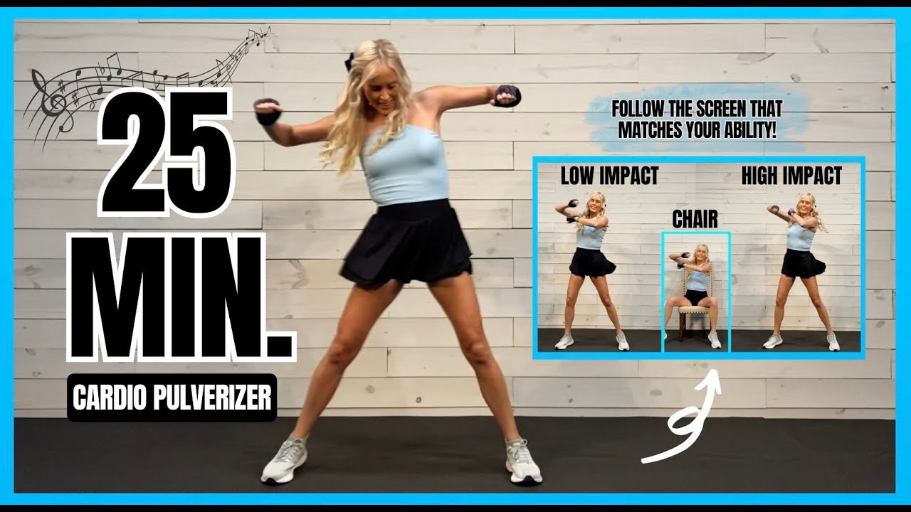 БЫСТРАЯ 25-МИНУТНАЯ КАРДИО-ТРЕНЕРИЗАЦИЯ💥СОЗДАНА ДЛЯ ЛЮБОГО УРОВНЯ ПОДХОДА💥ПОТРЯСАЮЩАЯ МУЗЫКА💥ВЫСО...