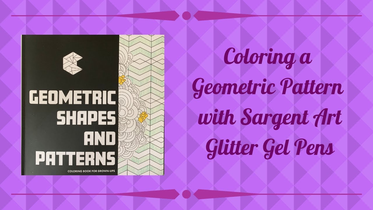 Geometric Pattern Sargent Art Glitter Gel Pens - LONG Color and Chat