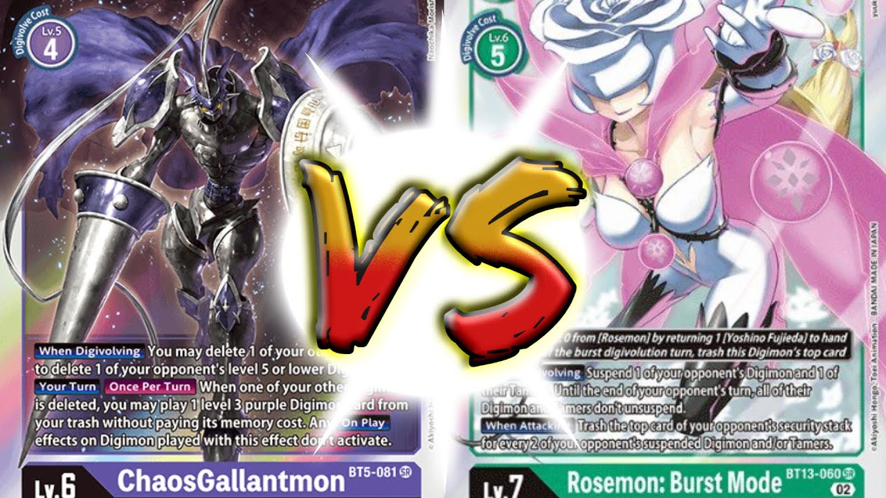 Digimon TCG Locals ChaosGallontmon vs Rosemon