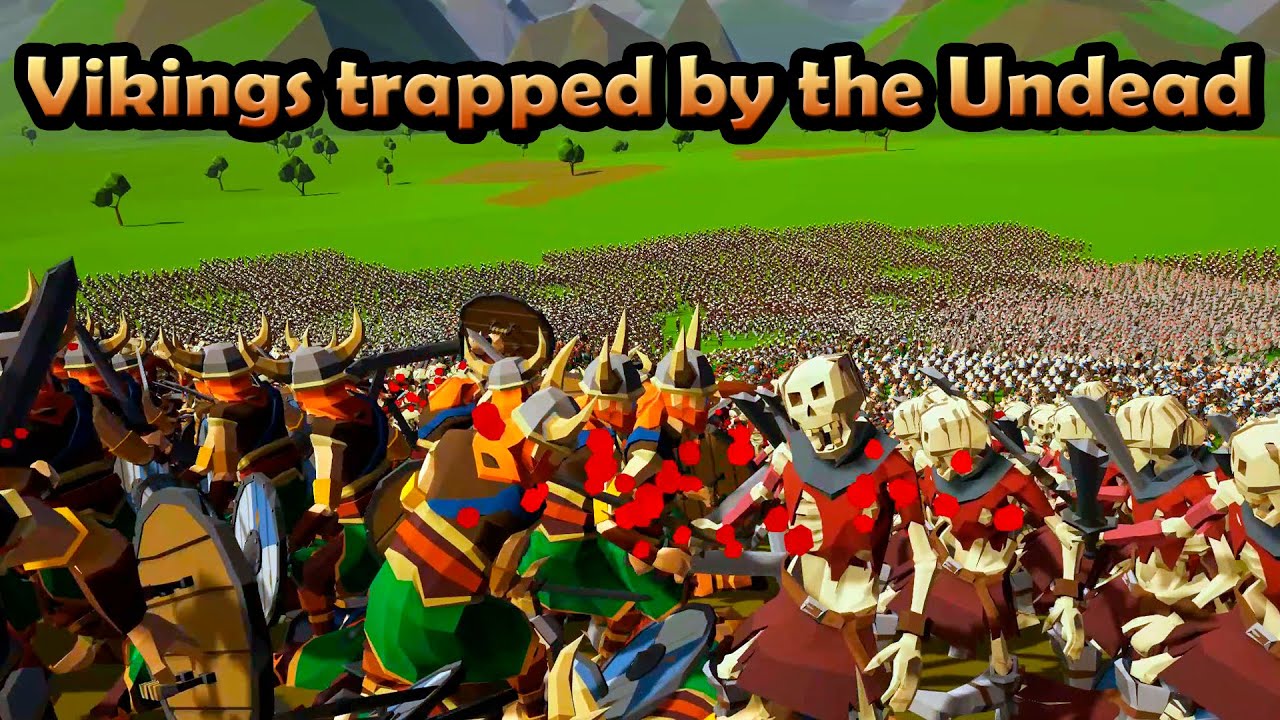 Vikings trapped by the Undead Polygon Fantasy Battle Simulator