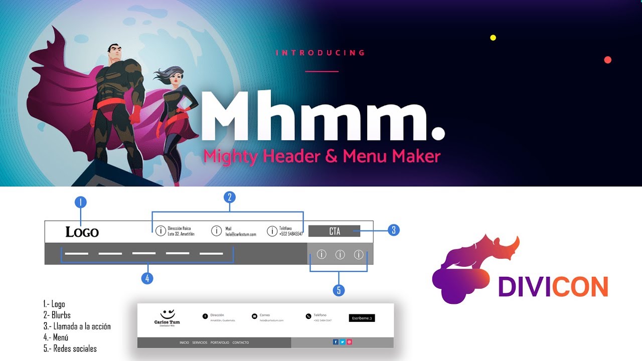 ♥♥♥Como crear menús personalizado con Divi y MHMM ♥♥♥