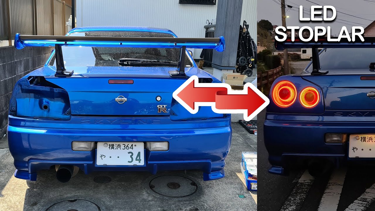 ARKA LAMBALARI DEĞİŞTİRİYORUZ! R34'e R35 Stil Stoplar! | Japonic