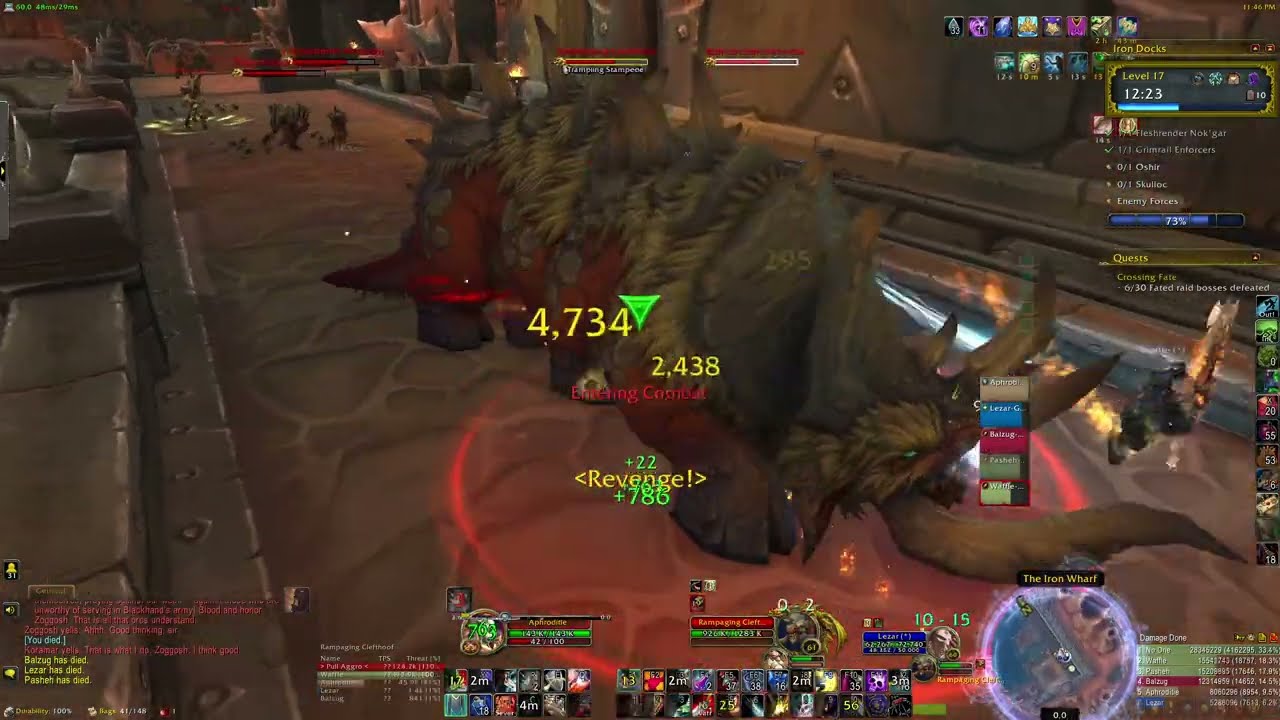 [9.2.5 SL] +17 Iron Docks 28:55 ~ Season 4 first week ~ Prot Warrior No Commentary