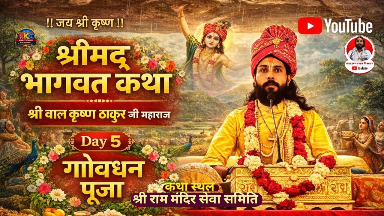 श्री बाल कृष्ण ठाकुर जी महाराज | श्रीराम मन्दिर सेवा समिति सैक्टर-77, फरीदाबाद | श्रीमद् भागवत कथा