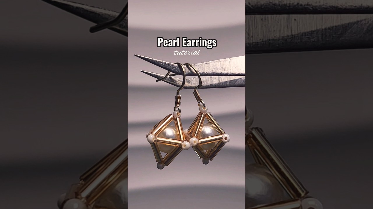 pearl earrings #jewelry #diy #tutorial #preppy #beads