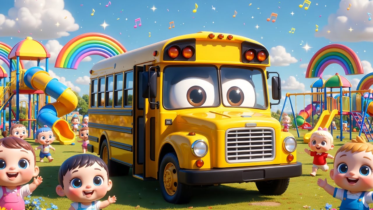 🚍 Wheels on the Bus Go SPIN-SPARKLE-SPIN! 2025 Viral Kids Rhymes @babybus 🎵✨
