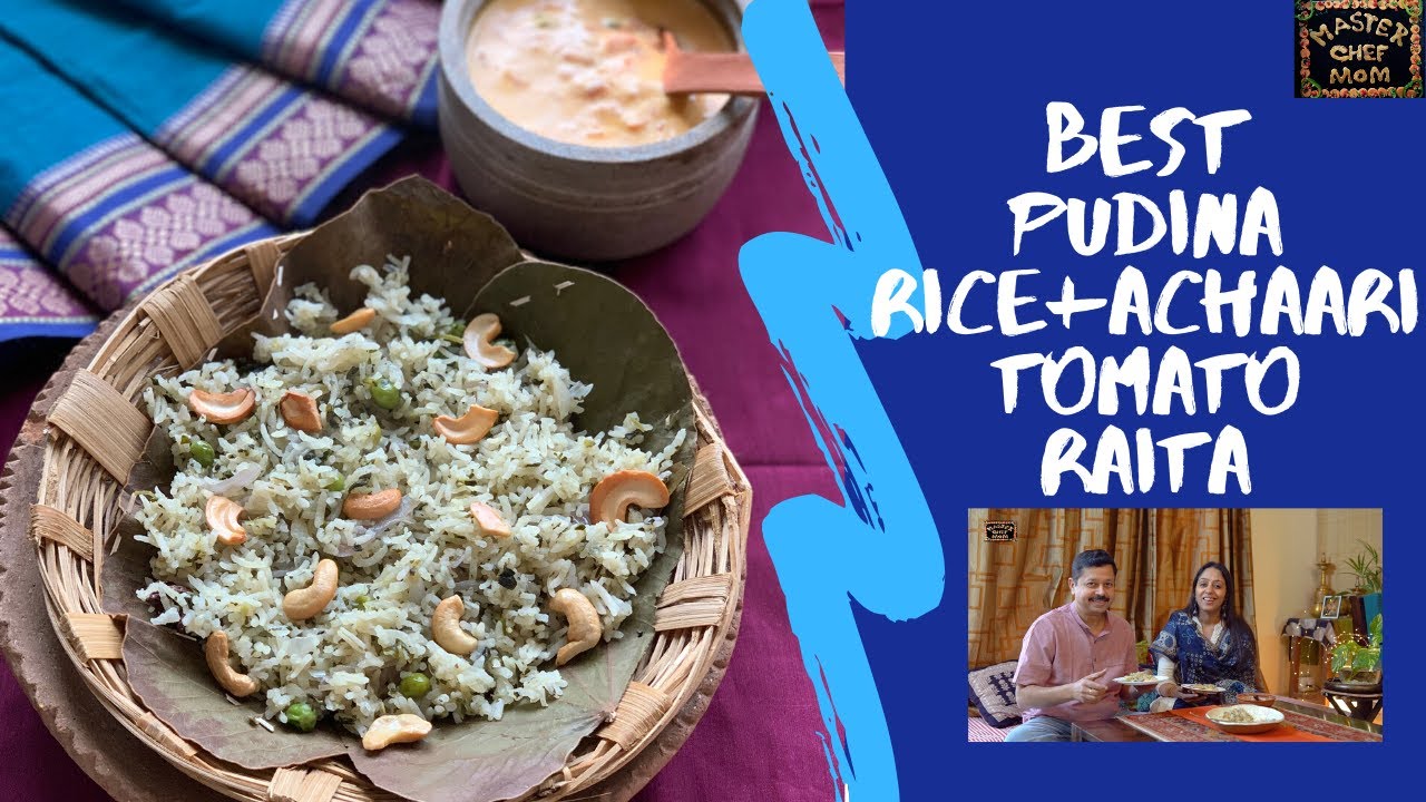 Cook Tasty Mint Pulao And Tomato Raita Easily | Pudina Rice Recipe By Masterchefmom|