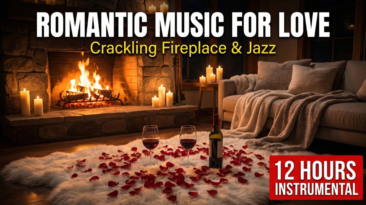 Romantic Music for Love Night | 12 Hours Smooth Jazz Background Music for Date Night & Intimacy