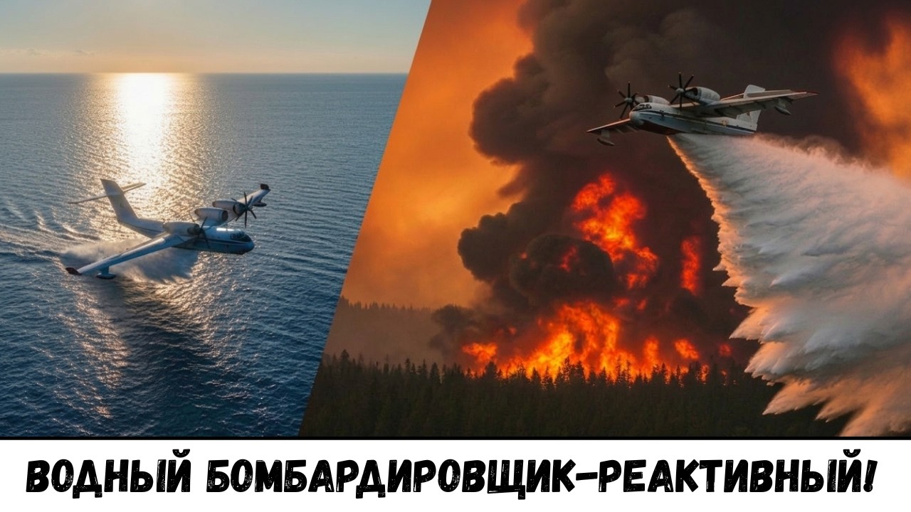 Бериев Бе-200 – Пожарный самолет, который зачерпывает воду!