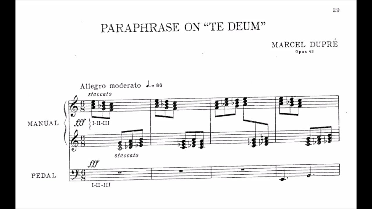 Marcel Dupré - Paraphrase on Te Deum, Op.43 (score)