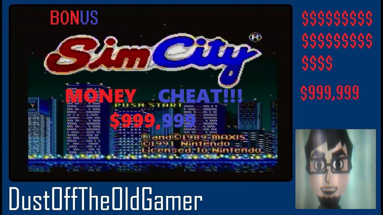 $999,999 MONEY CHEAT SimCity for SNES