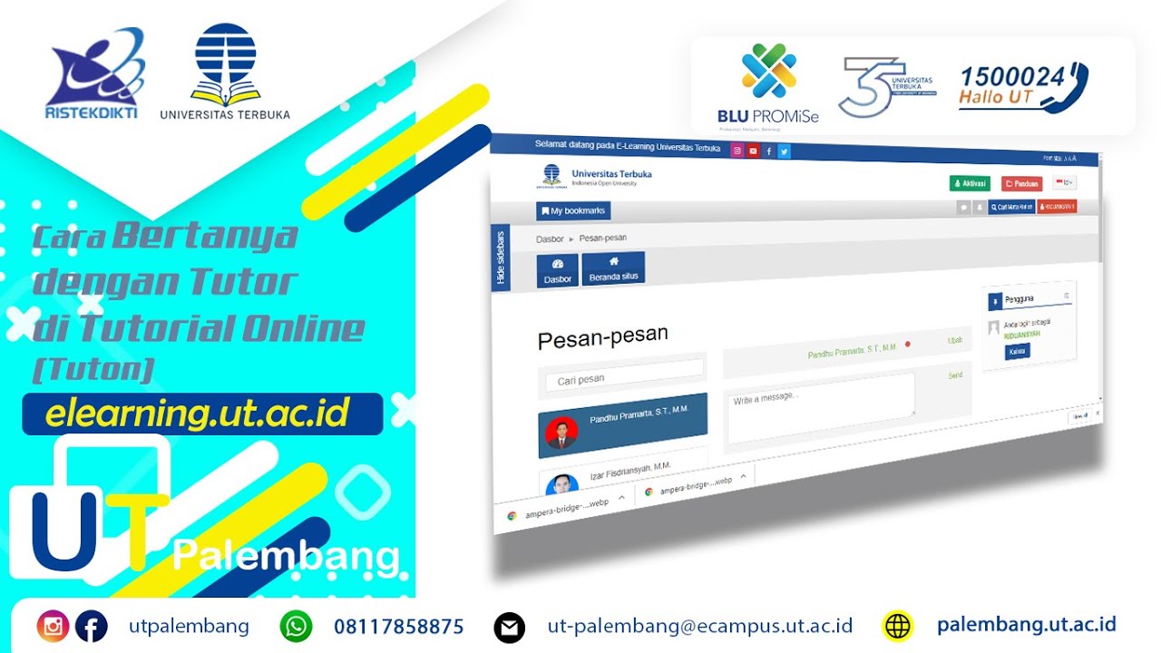 Cara Chat Tutor di Elearning UT
